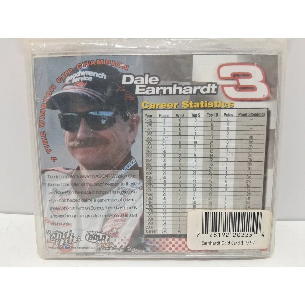 Dale Earnhardt 23 Karat Gold Card Btand New Sealed